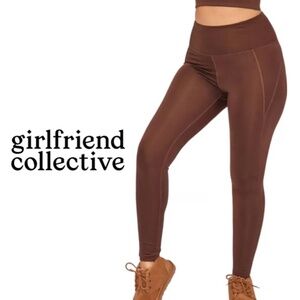 Girlfriend Collective Compressive High-Rise Legging "Earth" Chocolate Brown - SM